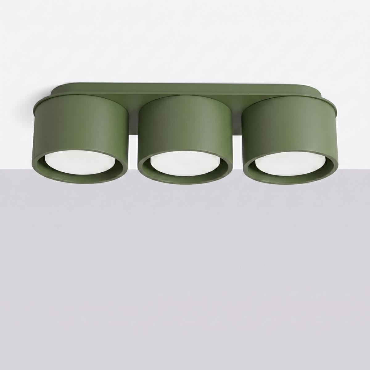 Sollux Plafón MODO 3 verde oliva Gx53 