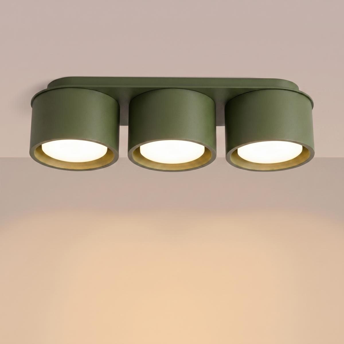 Sollux Plafón MODO 3 verde oliva Gx53 