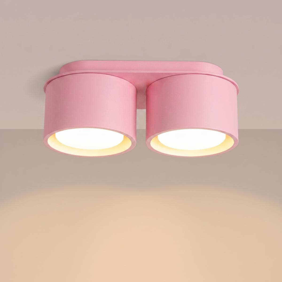 Sollux Plafón MODO 2 rosa Gx53 