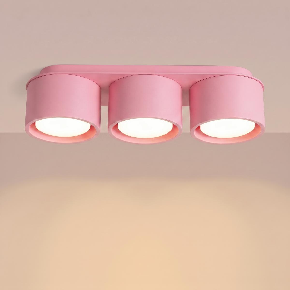 Sollux Plafón MODO 3 rosa Gx53 