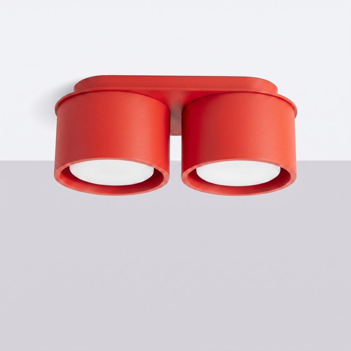 Sollux Plafón MODO 2 rojo Gx53 