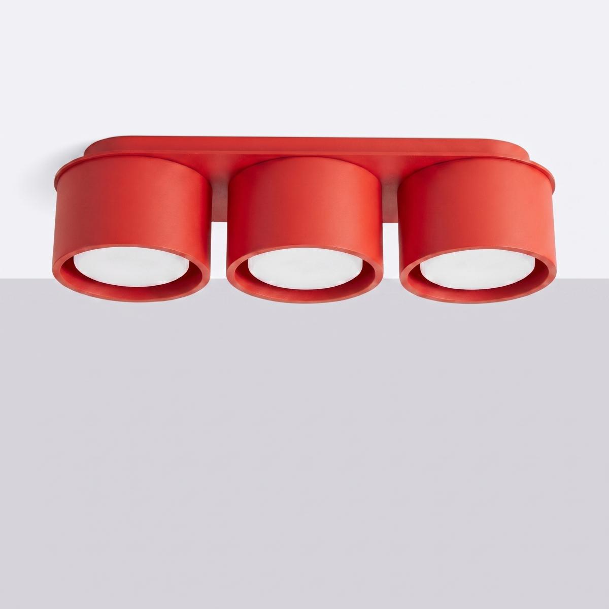 Sollux Plafón MODO 3 rojo Gx53 