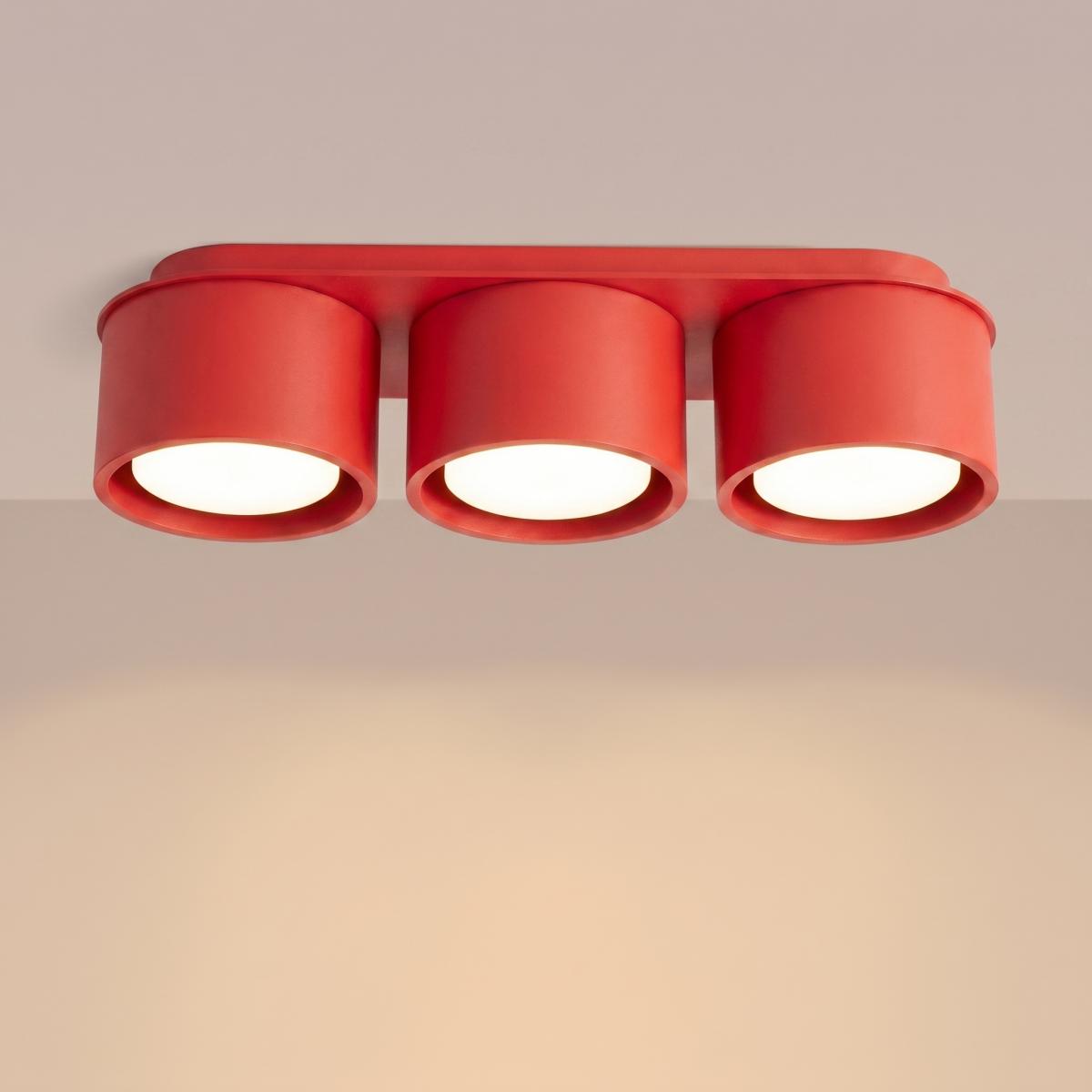 Sollux Plafón MODO 3 rojo Gx53 