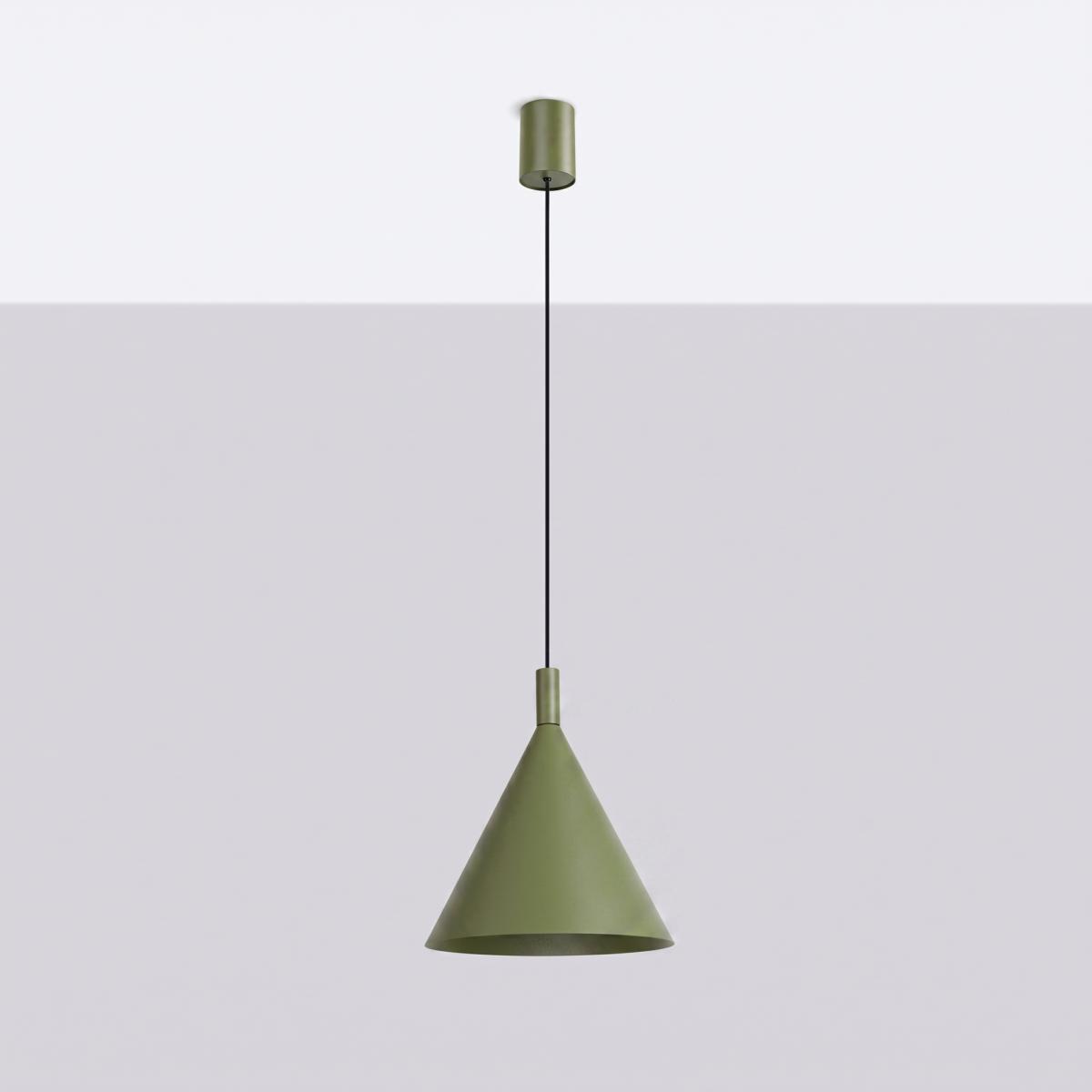 Sollux Lámpara colgante NOX 25 verde oliva 