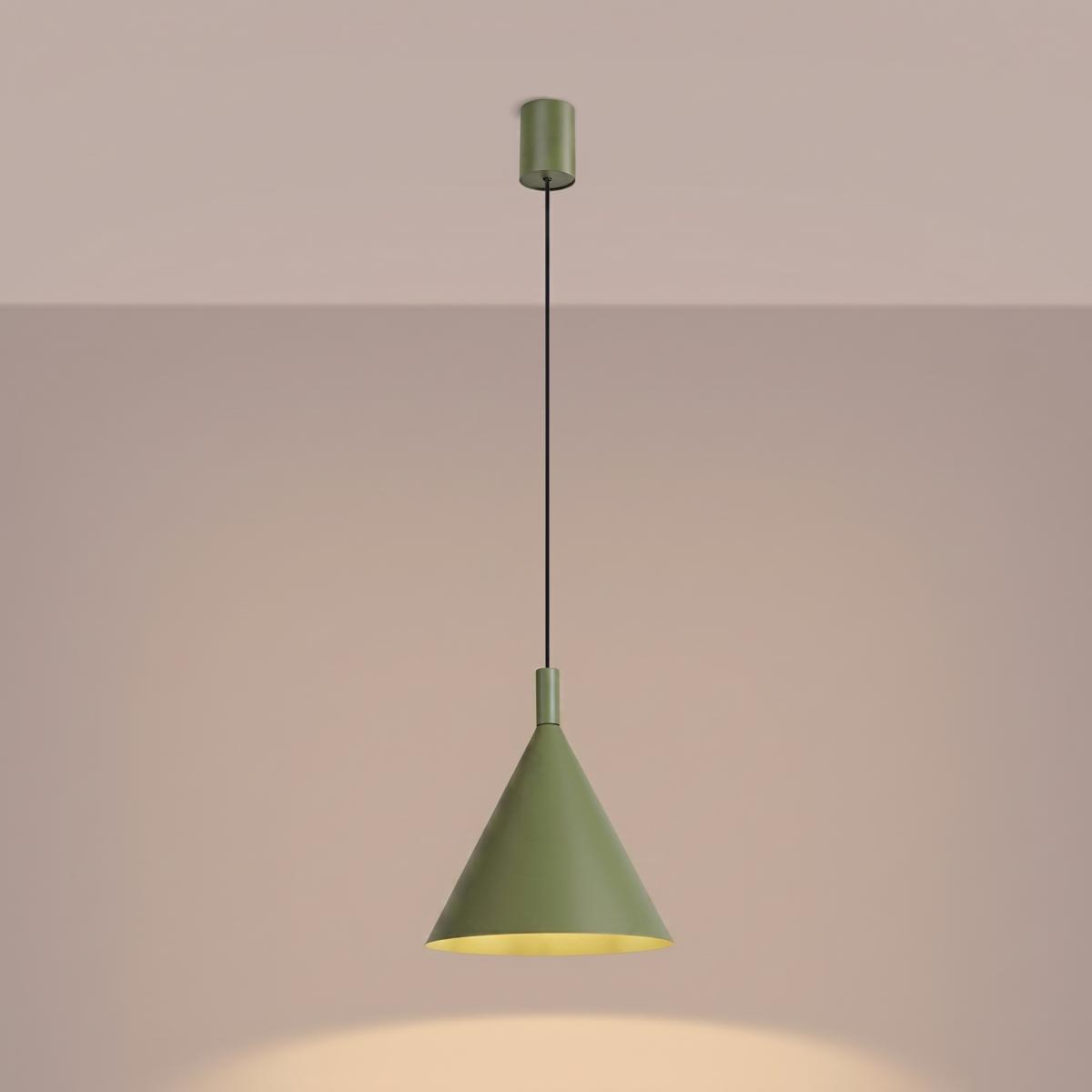 Sollux Lámpara colgante NOX 25 verde oliva 