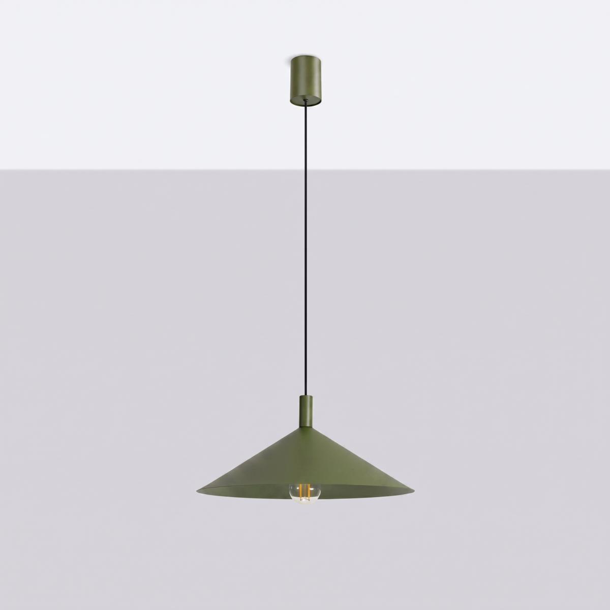 Sollux Lámpara colgante NOX 40 verde oliva 
