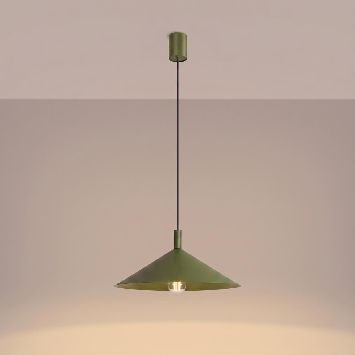 Sollux Lámpara colgante NOX 40 verde oliva 