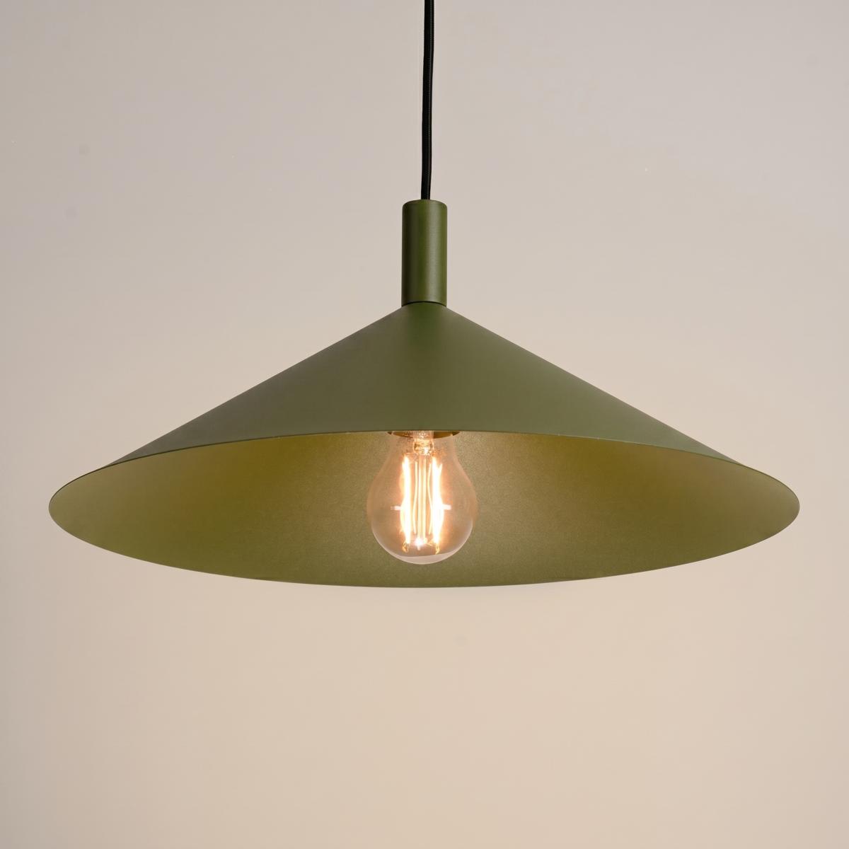 Sollux Lámpara colgante NOX 40 verde oliva 