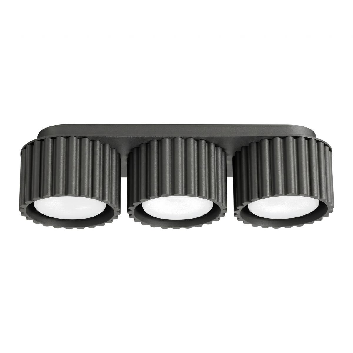 Sollux Plafón AURA 3 negro Gx53 