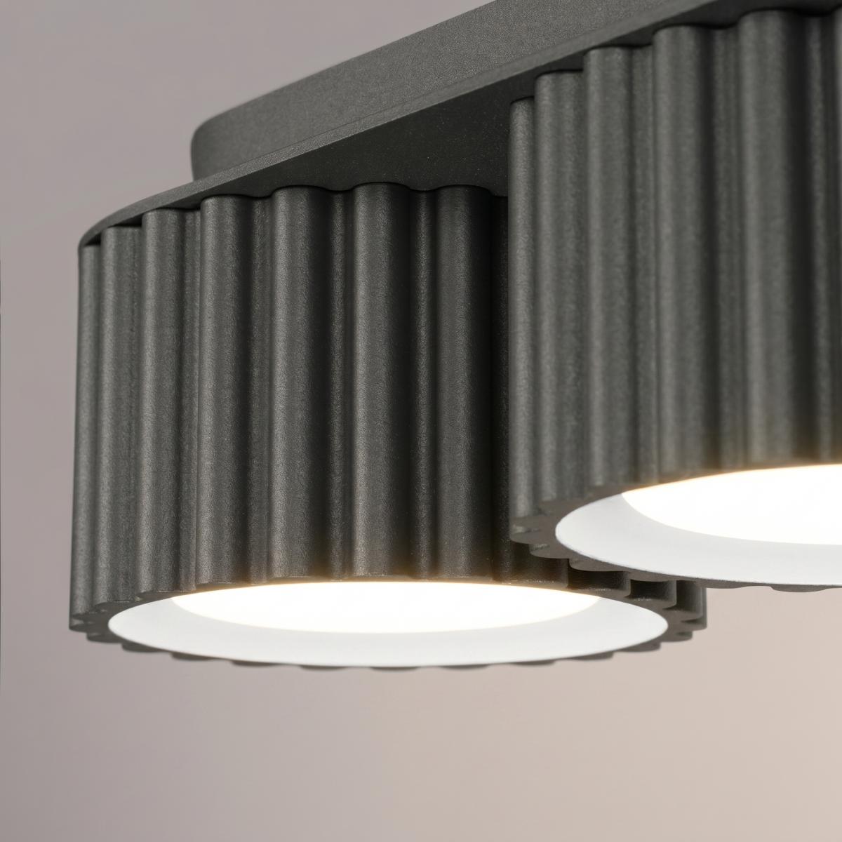 Sollux Plafón AURA 3 negro Gx53 