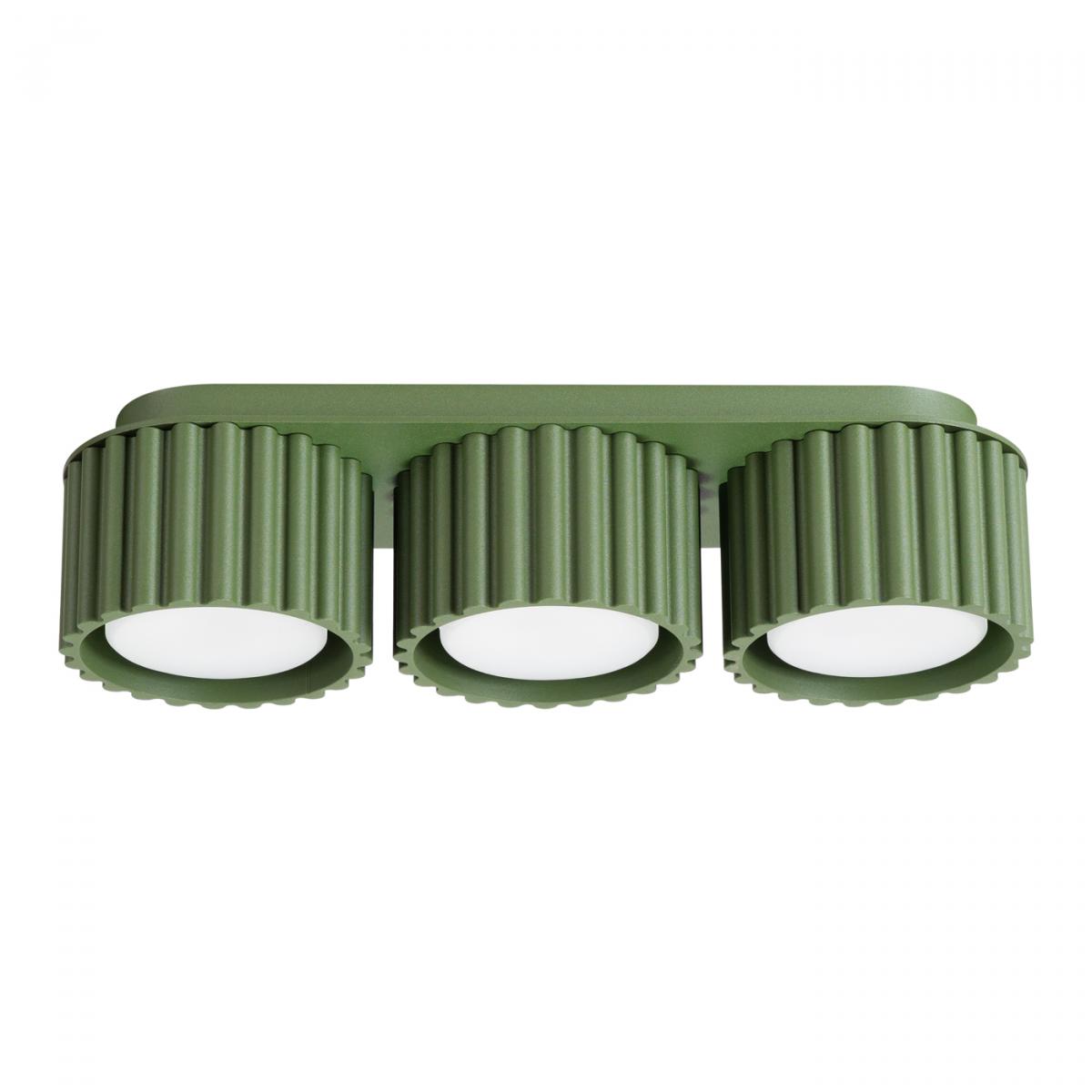Sollux Plafón AURA 3 verde oliva Gx53 