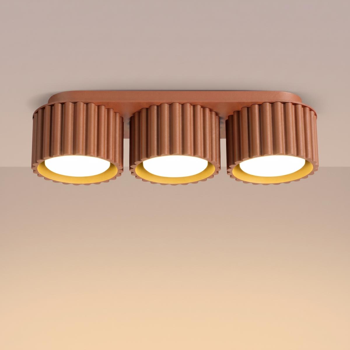 Sollux Plafón AURA 3 ocre rojo Gx53 
