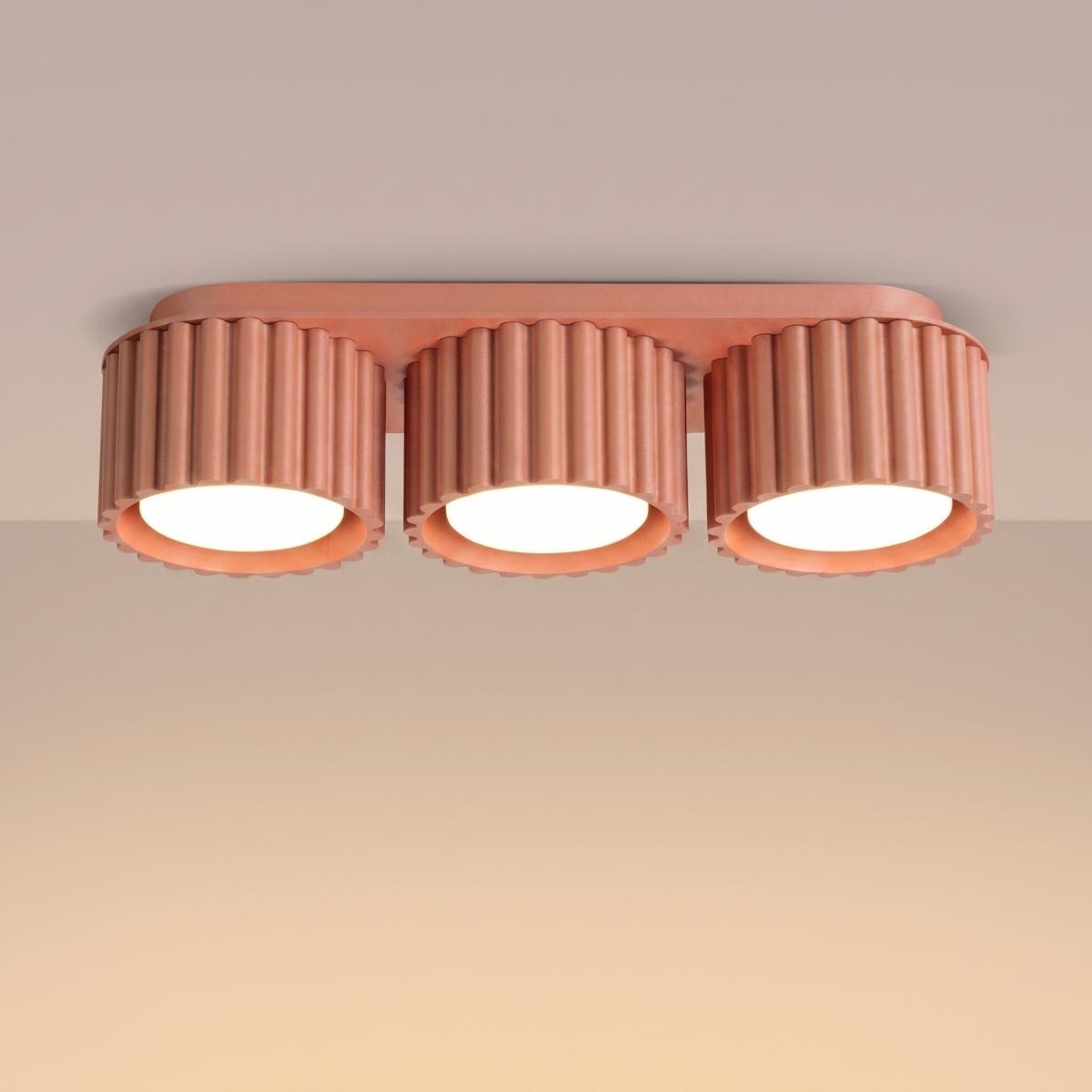 Sollux Plafón AURA 3 melocotón Gx53 