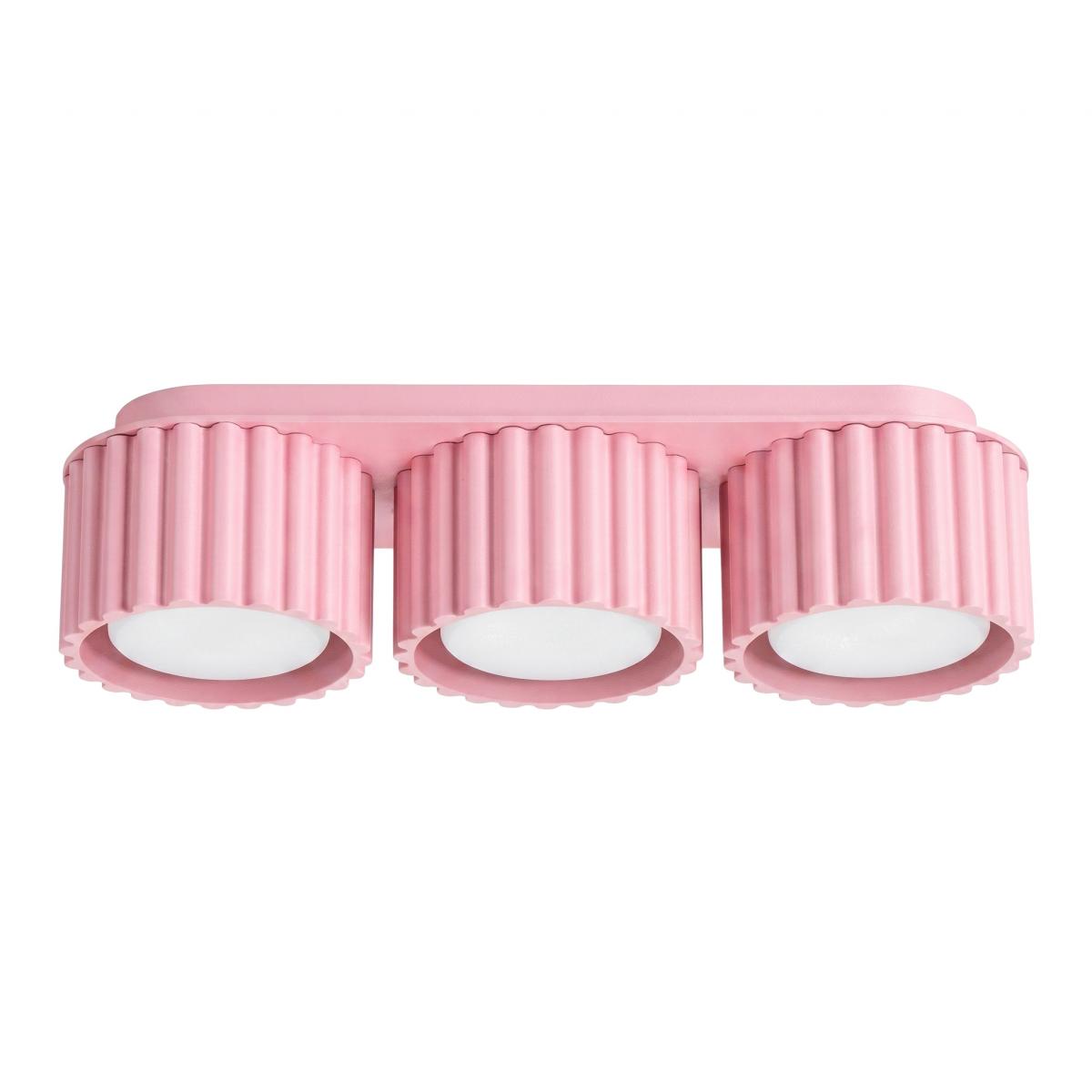 Sollux Plafón AURA 3 rosa Gx53 