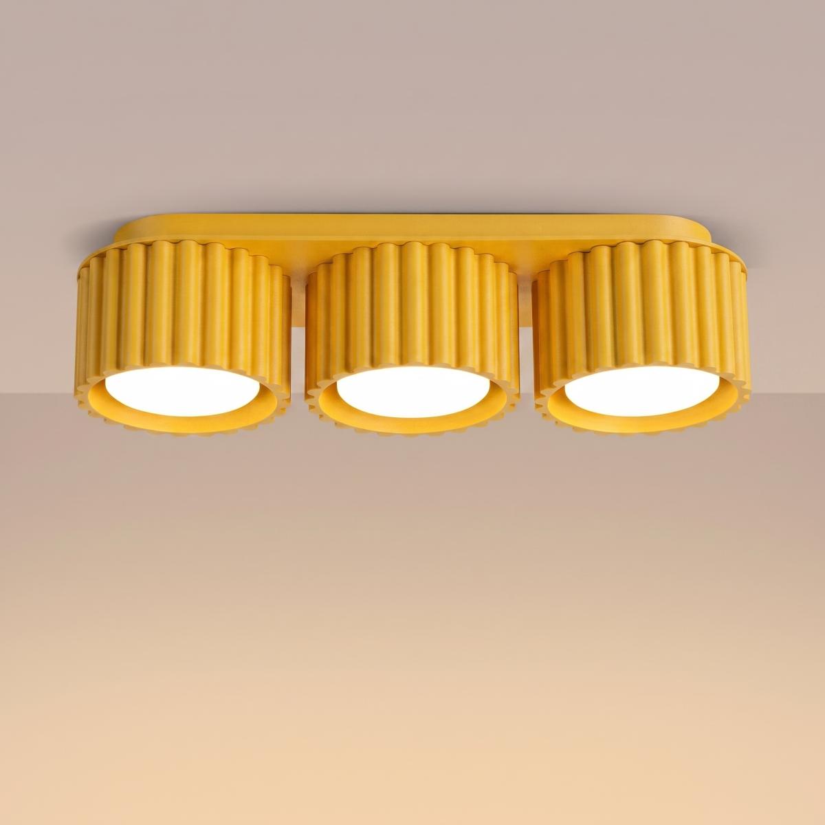 Sollux Plafón AURA 3 amarillo Gx53 