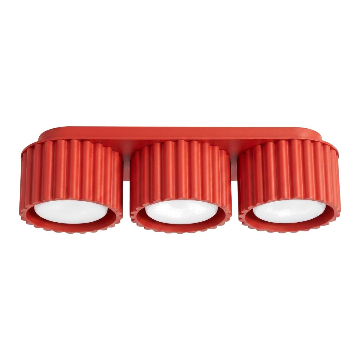Sollux Plafón AURA 3 rojo Gx53 