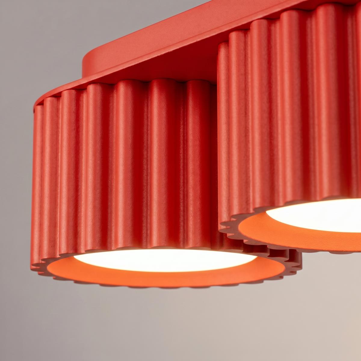 Sollux Plafón AURA 3 rojo Gx53 