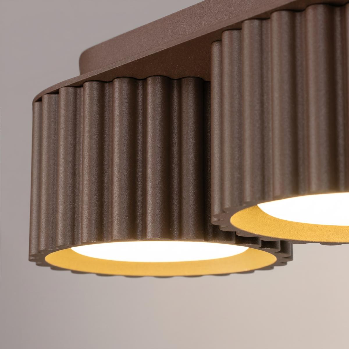 Sollux Plafón AURA 3 marrón Gx53 
