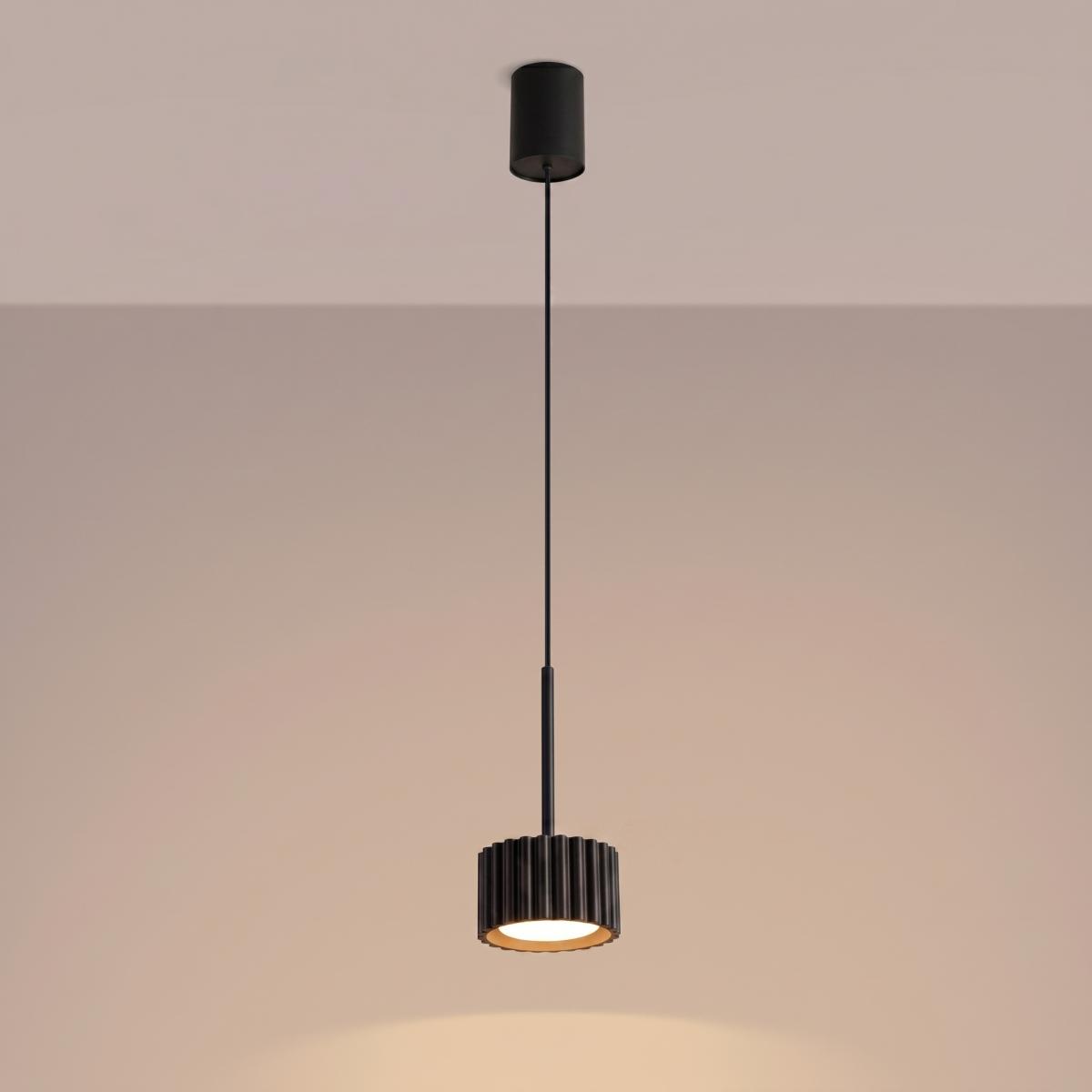 Sollux Lámpara colgante AURA 1 negro Gx53 