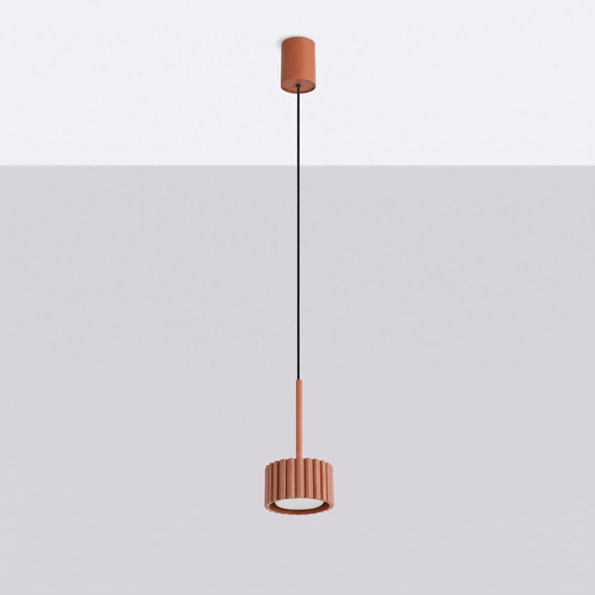 Sollux Lámpara colgante AURA 1 ocre rojo Gx53 