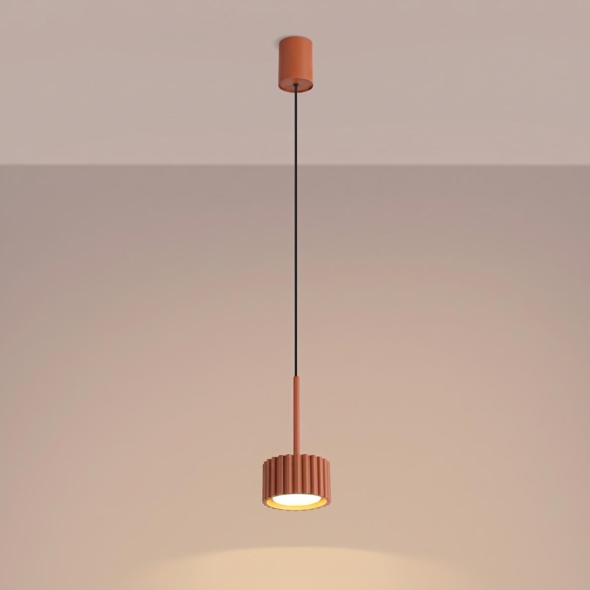 Sollux Lámpara colgante AURA 1 ocre rojo Gx53 
