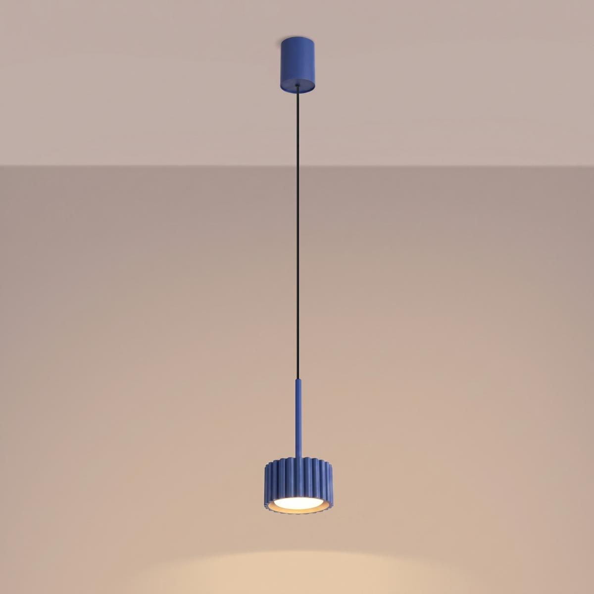 Sollux Lámpara colgante AURA 1 ultramarino Gx53 