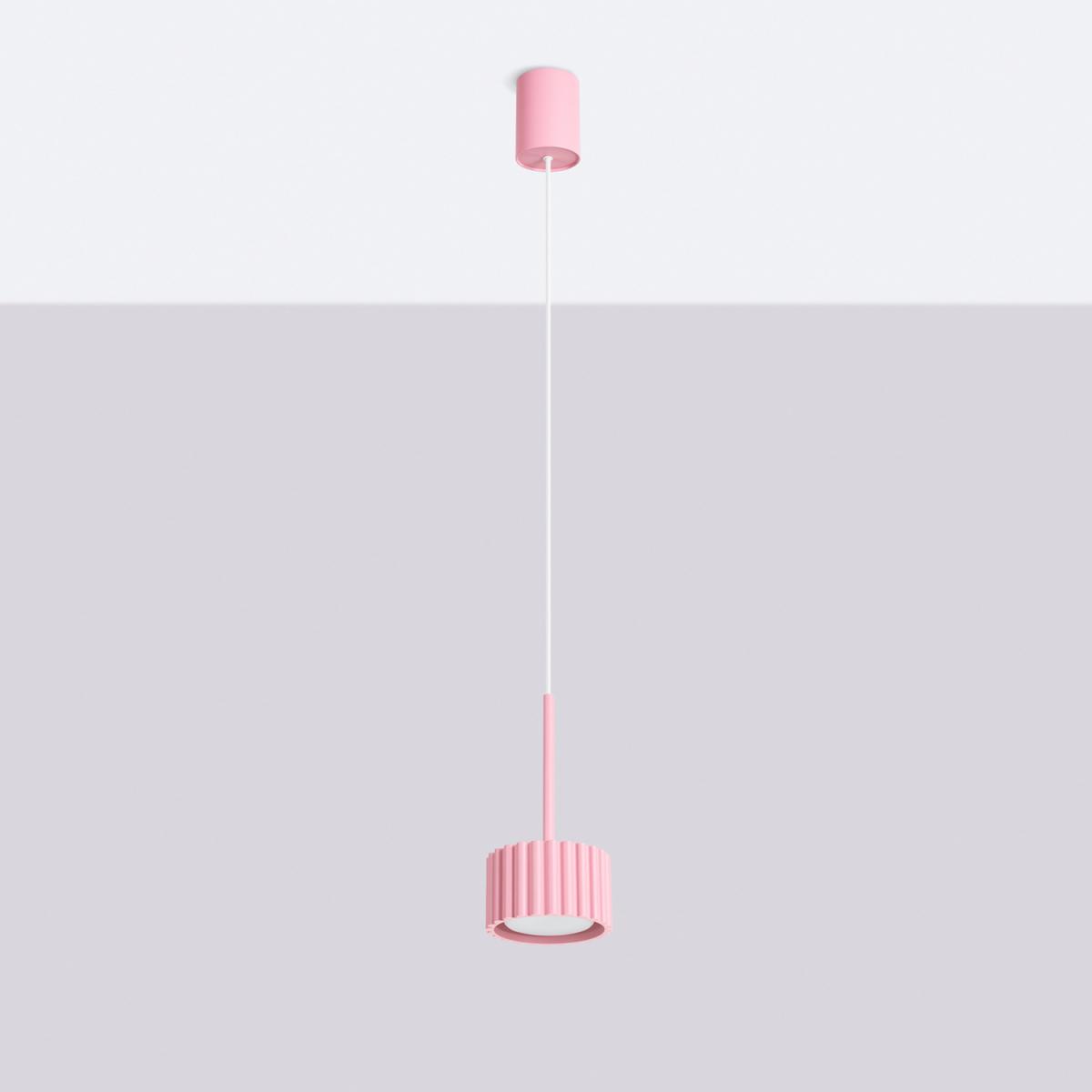 Sollux Lámpara colgante AURA 1 rosa Gx53 
