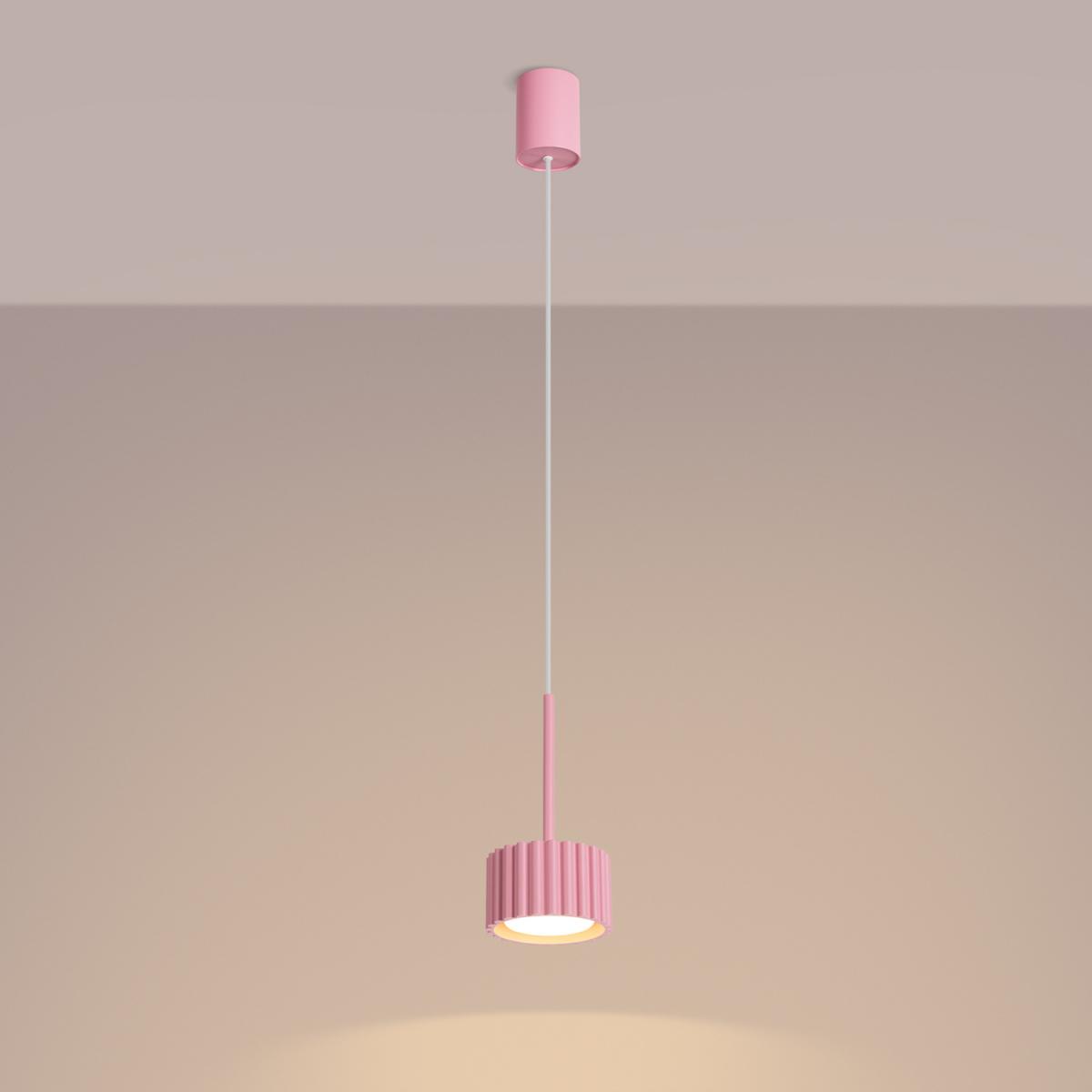 Sollux Lámpara colgante AURA 1 rosa Gx53 