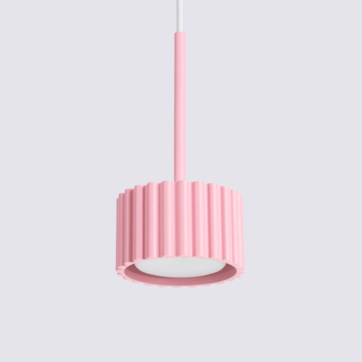 Sollux Lámpara colgante AURA 1 rosa Gx53 