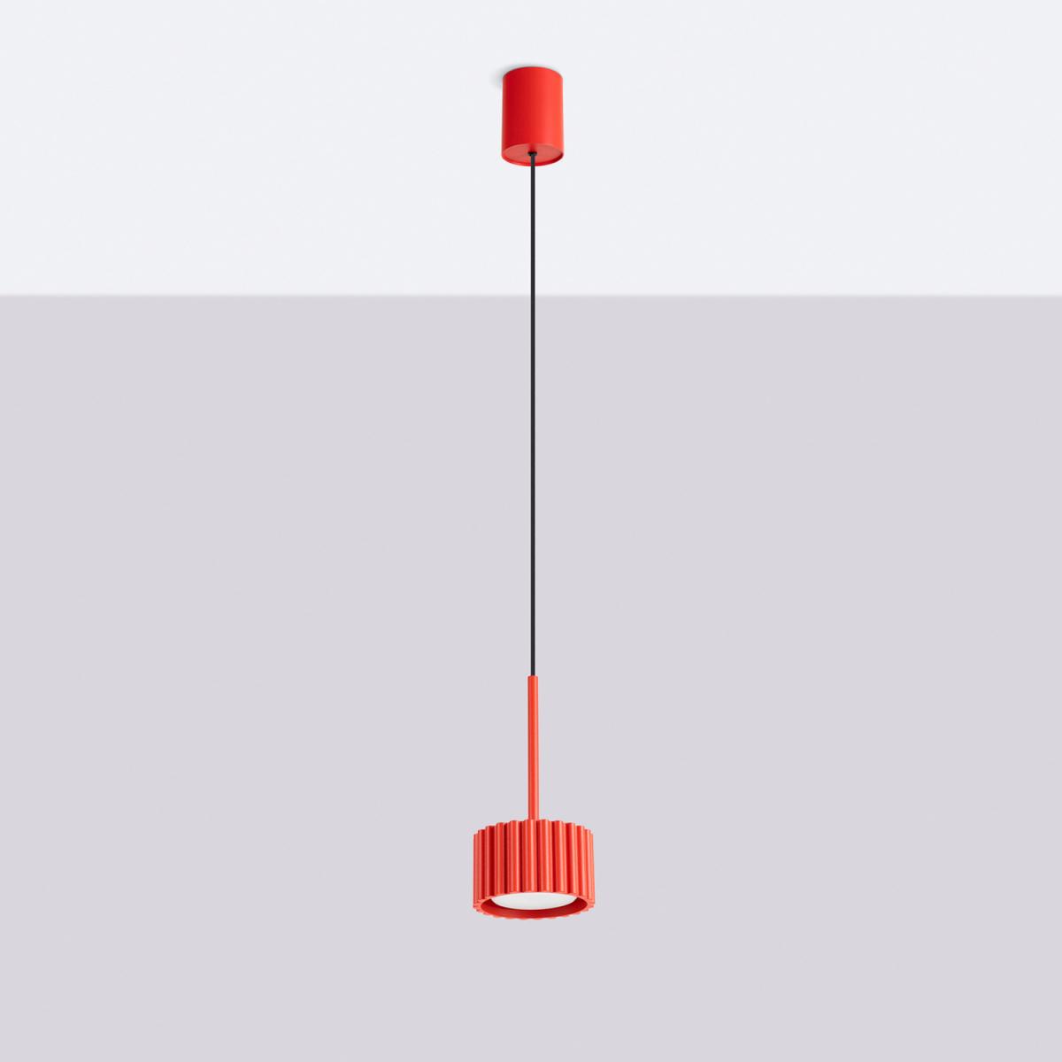 Sollux Lámpara colgante AURA 1 rojo Gx53 