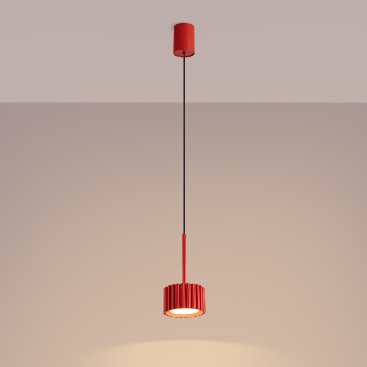 Sollux Lámpara colgante AURA 1 rojo Gx53 