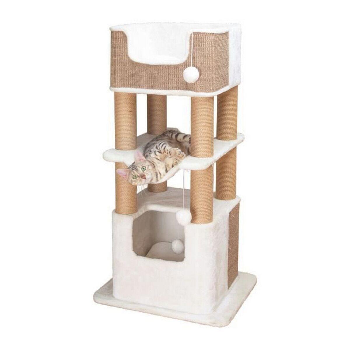 Rascador para Gatos Trixie Lucano Árbol Sisal Blanco (110 cm)