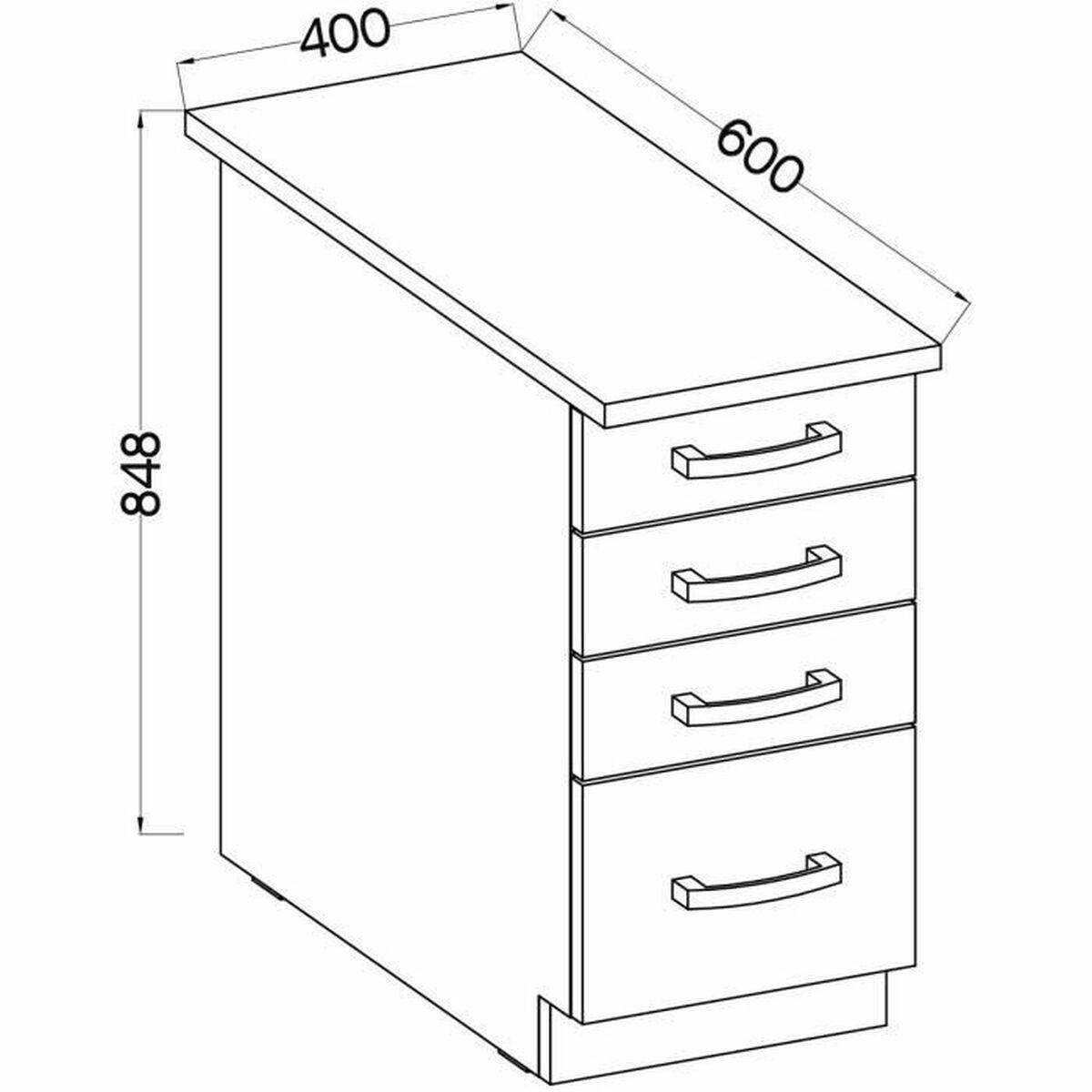Mueble Auxiliar 60 x 40 x 80,4 cm Gris