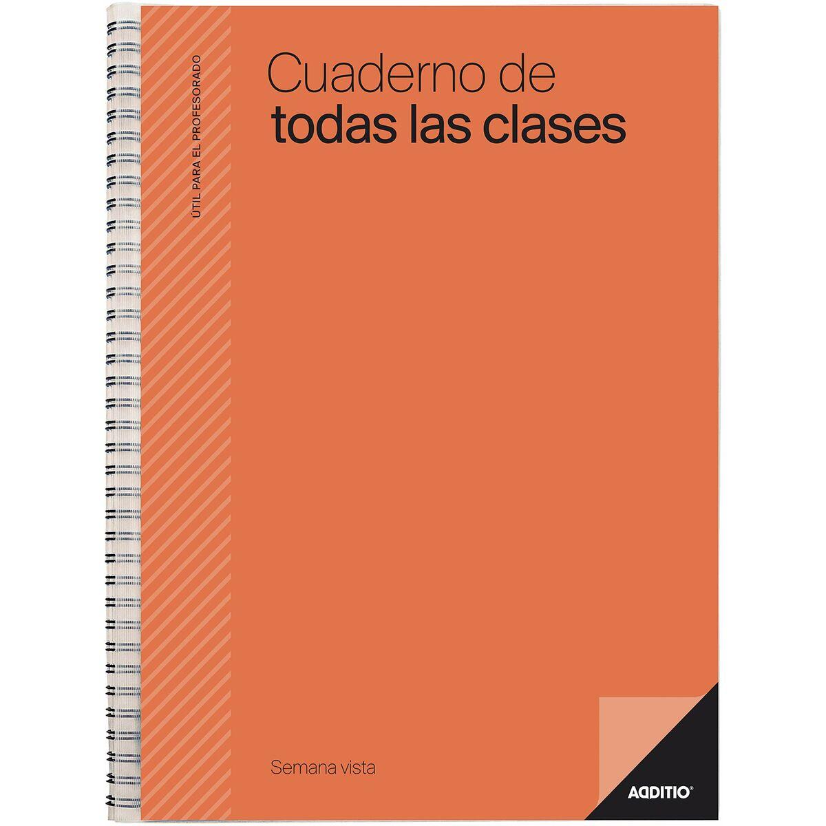 Agenda Additio Docente Cuaderno Multicolor A4 22,5 x 31 cm