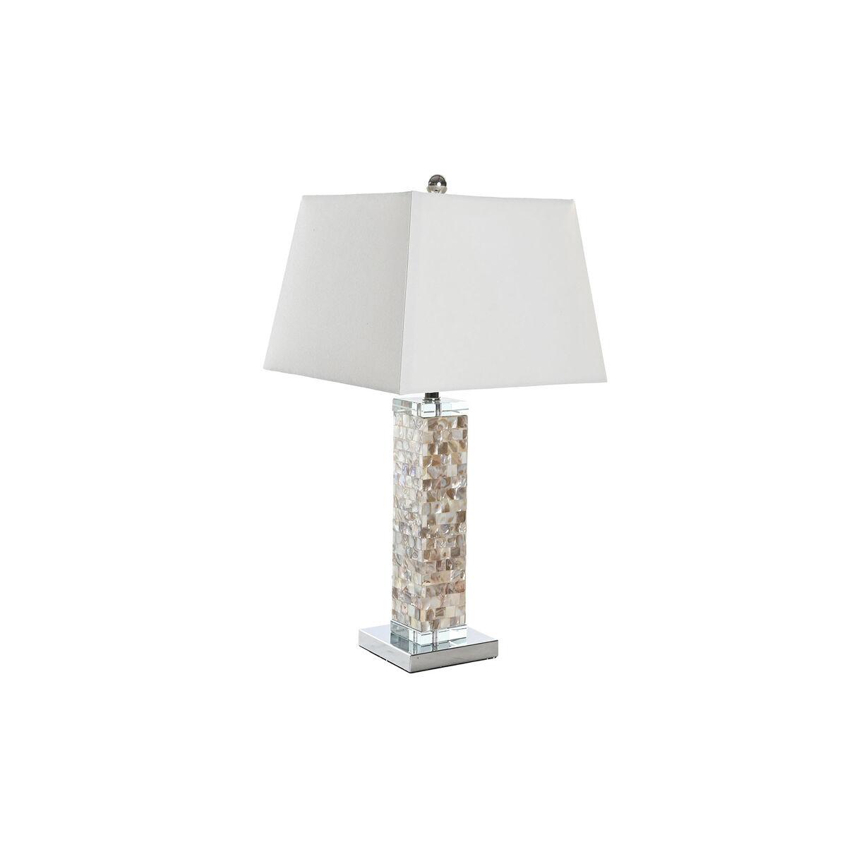 Lámpara de mesa DKD Home Decor Cristal Gris Blanco 220 V 36 x 36 x 70 cm 60 W