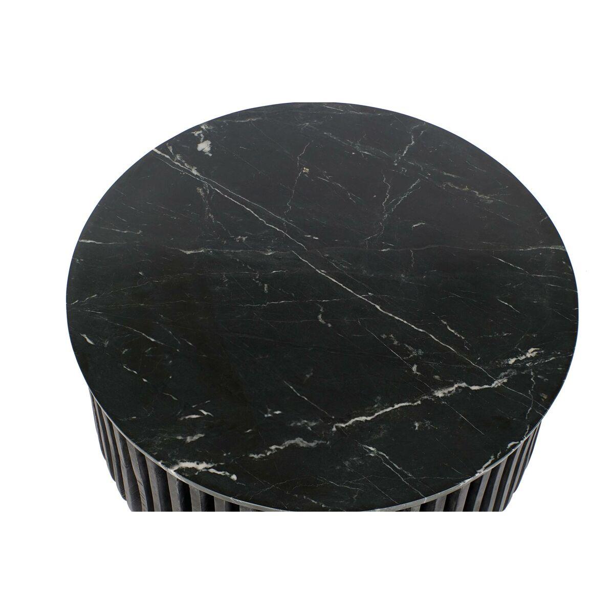 Mesa auxiliar DKD Home Decor Negro Mármol 90 x 90 x 45 cm Madera de mango