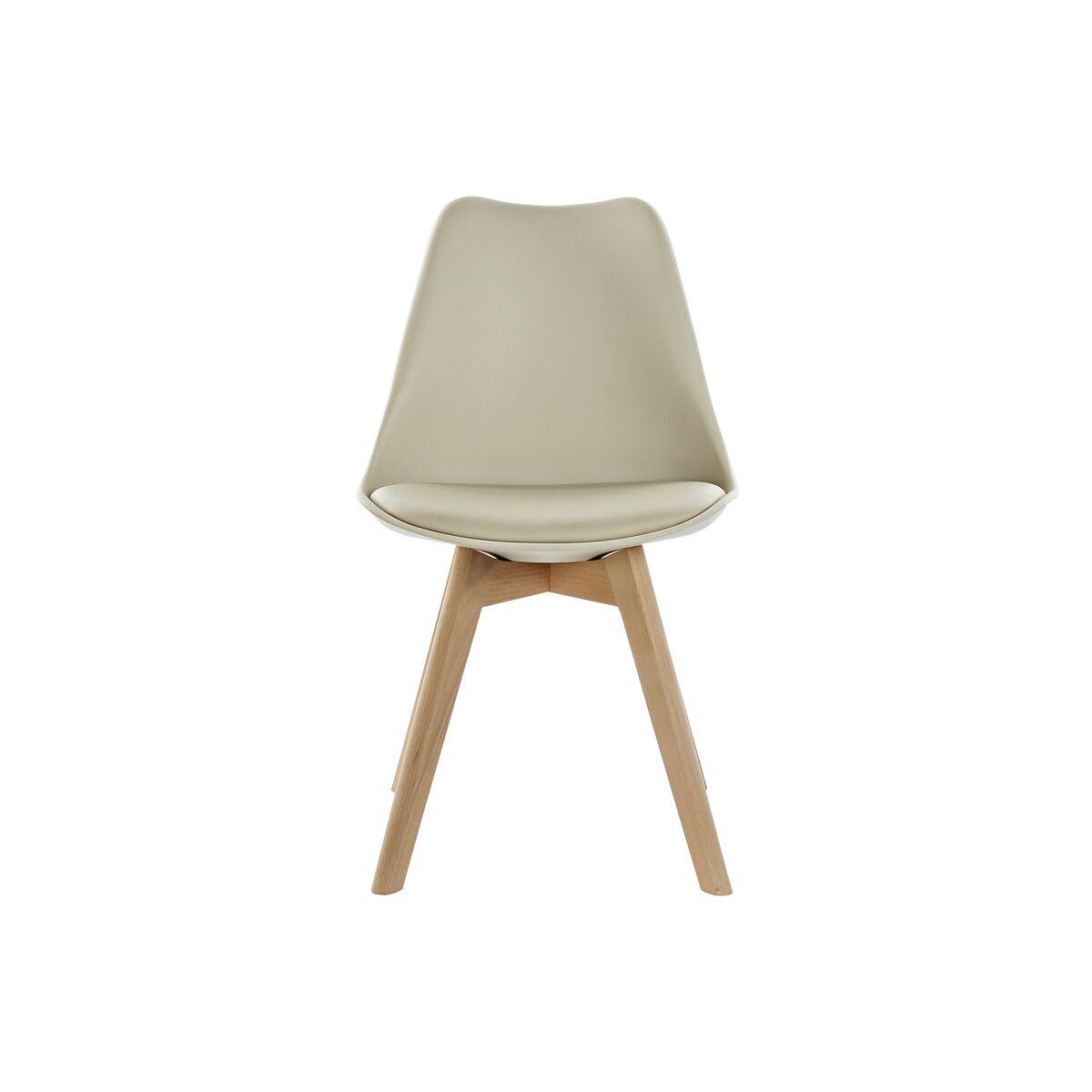 Silla DKD Home Decor 48 x 54 x 82 cm Beige Polipropileno Haya