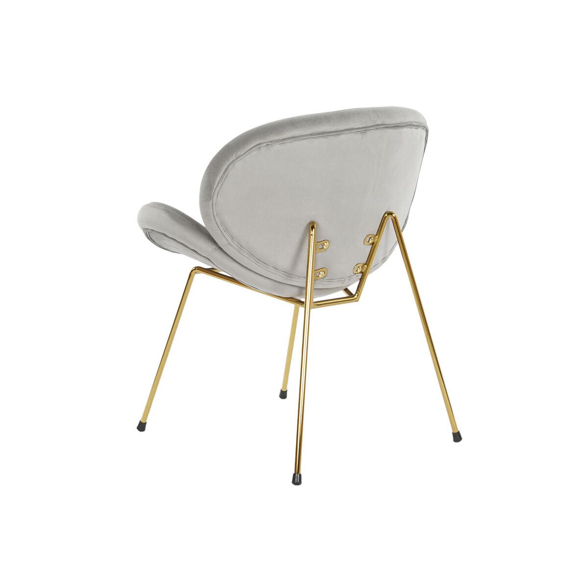 Silla DKD Home Decor Dorado Gris claro 62 x 58 x 73 cm