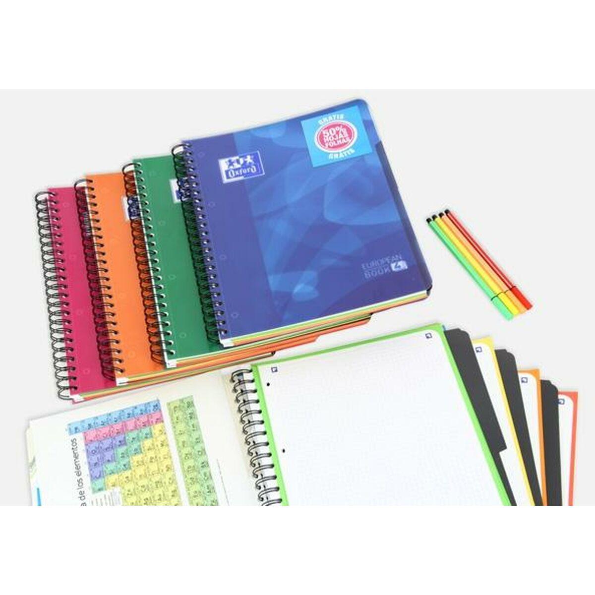 Set de Cuadernos Oxford European Book 4 Multicolor A4 120 Hojas 5 Piezas
