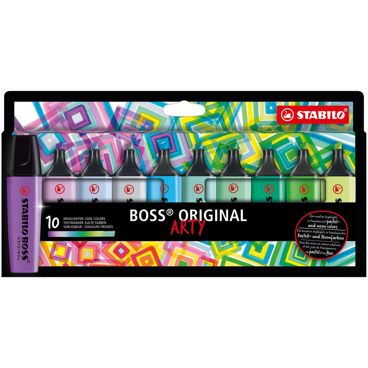 Set de Marcadores Fluorescentes Stabilo Boss Original Arty 10 Piezas Multicolor
