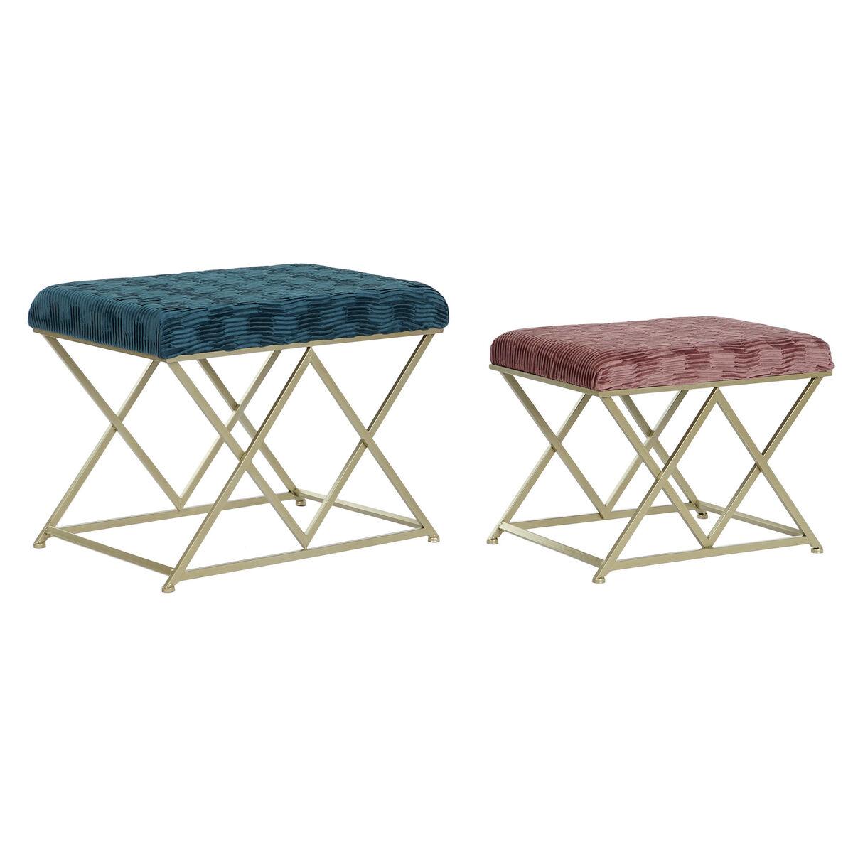 Banqueta DKD Home Decor 62 x 42 x 47 cm Metal