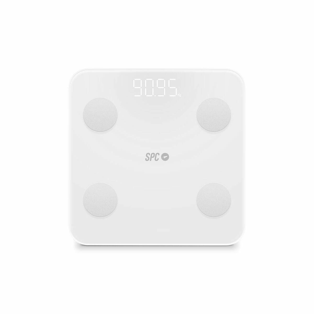 Báscula Digital de Baño SPC ATENEA FIT 3 Blanco Cristal Templado 180 kg 150 kg 1,5 Kg