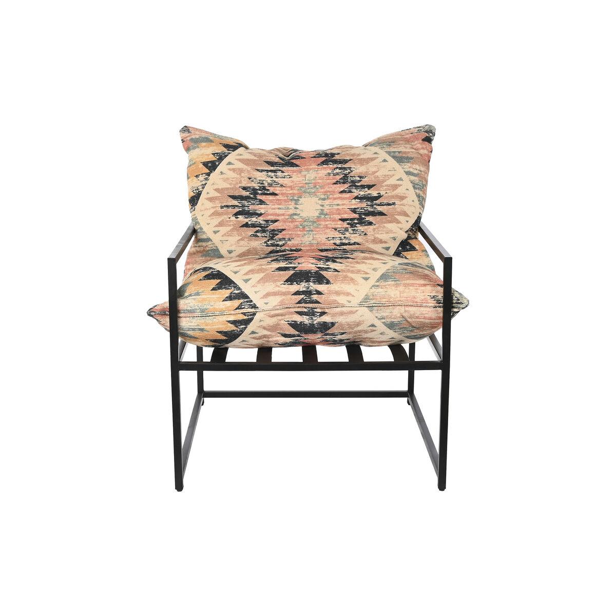 Butaca DKD Home Decor 70 x 75 x 85 cm Negro Metal Multicolor