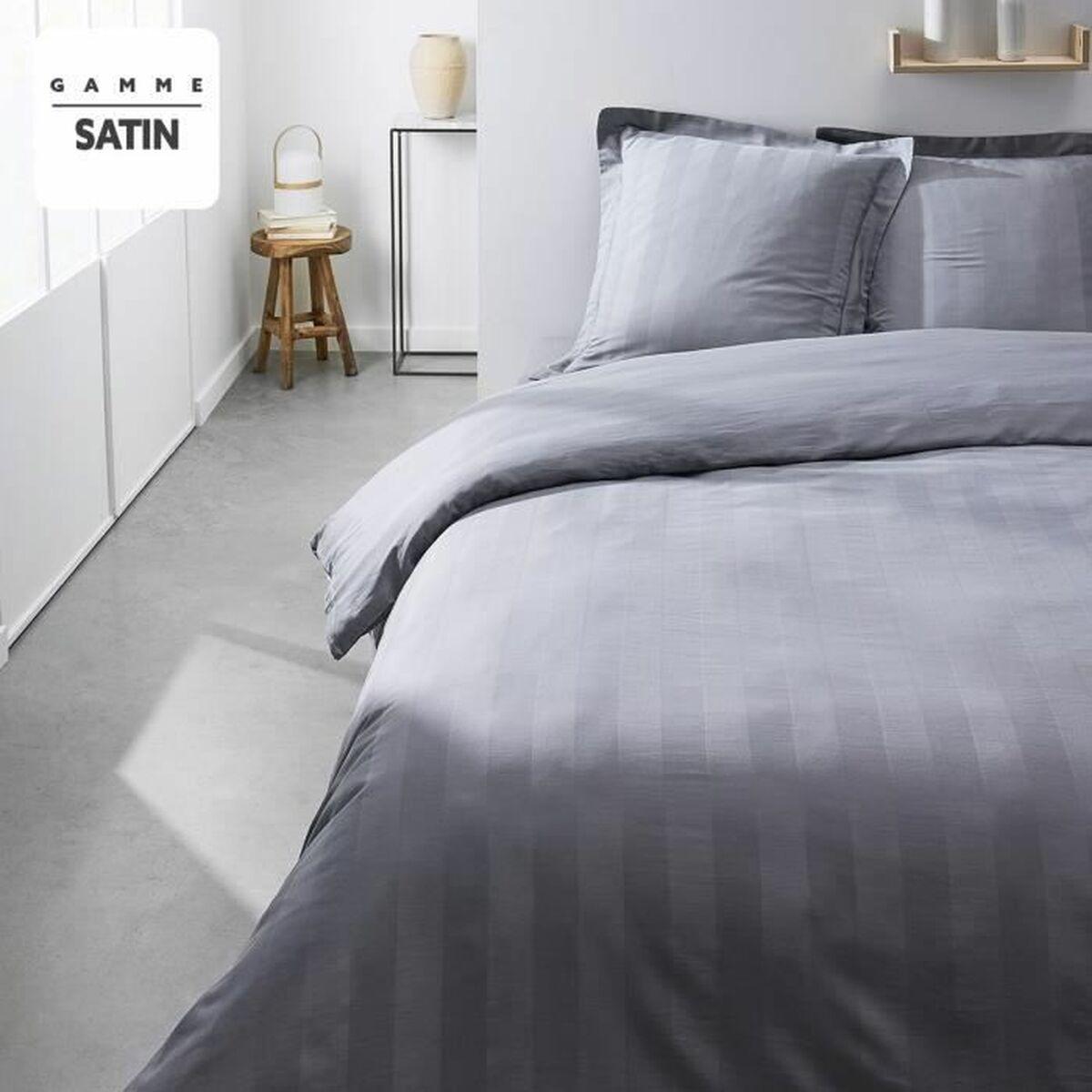 Juego de funda nórdica TODAY Satin Gris 220 x 240 cm