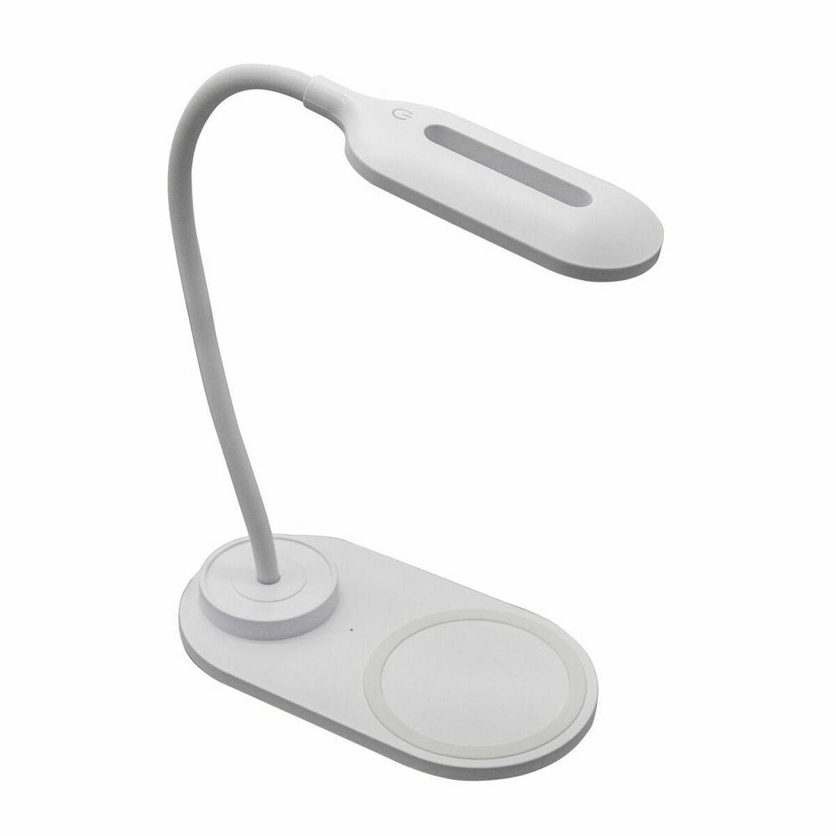 Lámpara LED con Cargador Inalámbrico para Smartphones Denver Electronics LQI-55 Blanco 5 W (2700k) (6500 K)