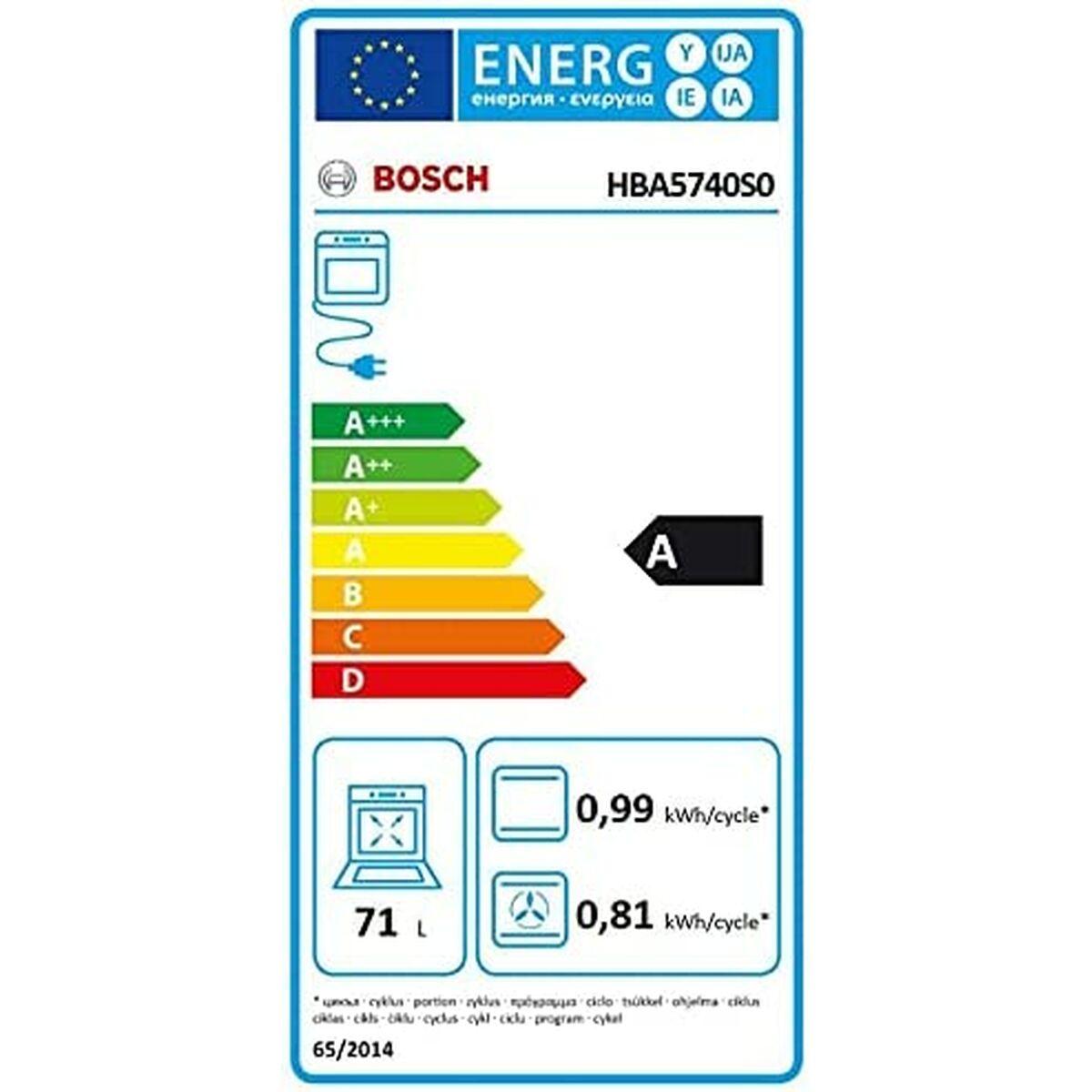 Horno Pirolítico BOSCH HBA5740S0 71 L 4800W A 71 L