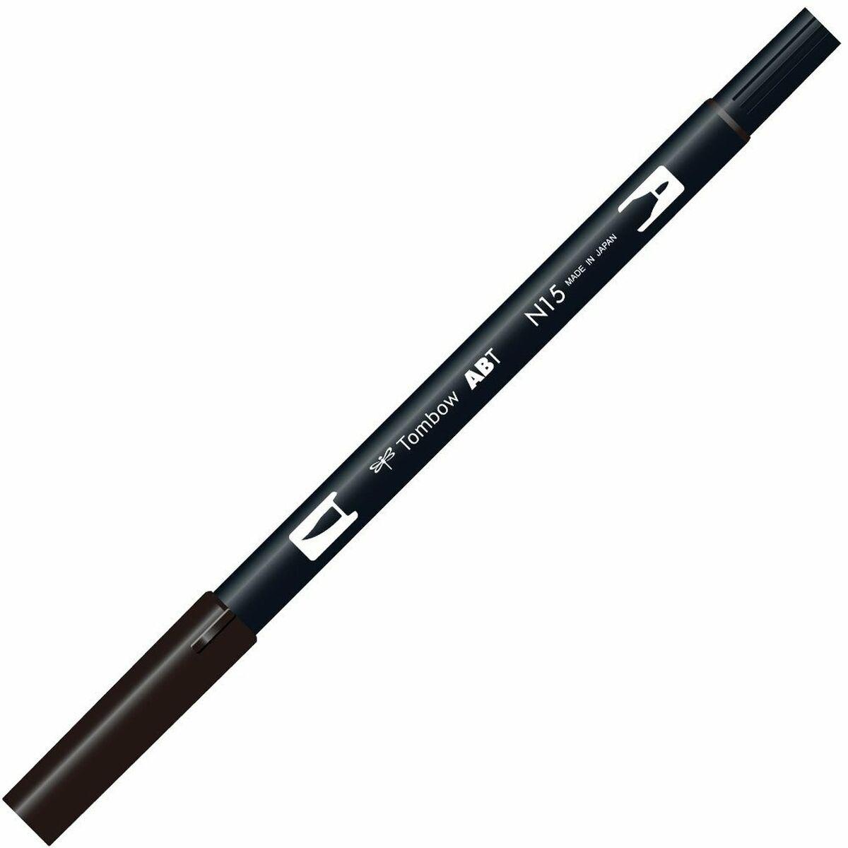 Rotulador permanente Tombow ABT Dual N15 Negro 6 Piezas