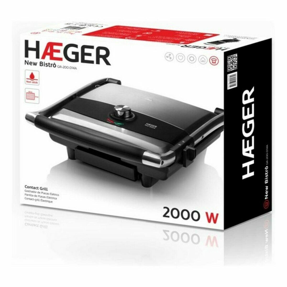 Parrilla Eléctrica Haeger GR-200.014A 2000 W
