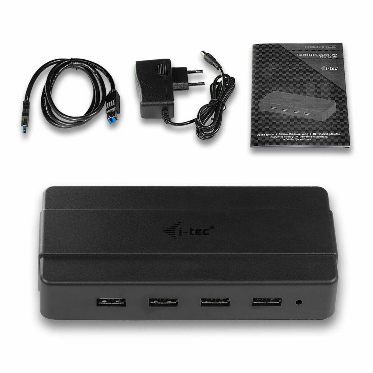 Hub USB i-Tec U3HUB445 Negro