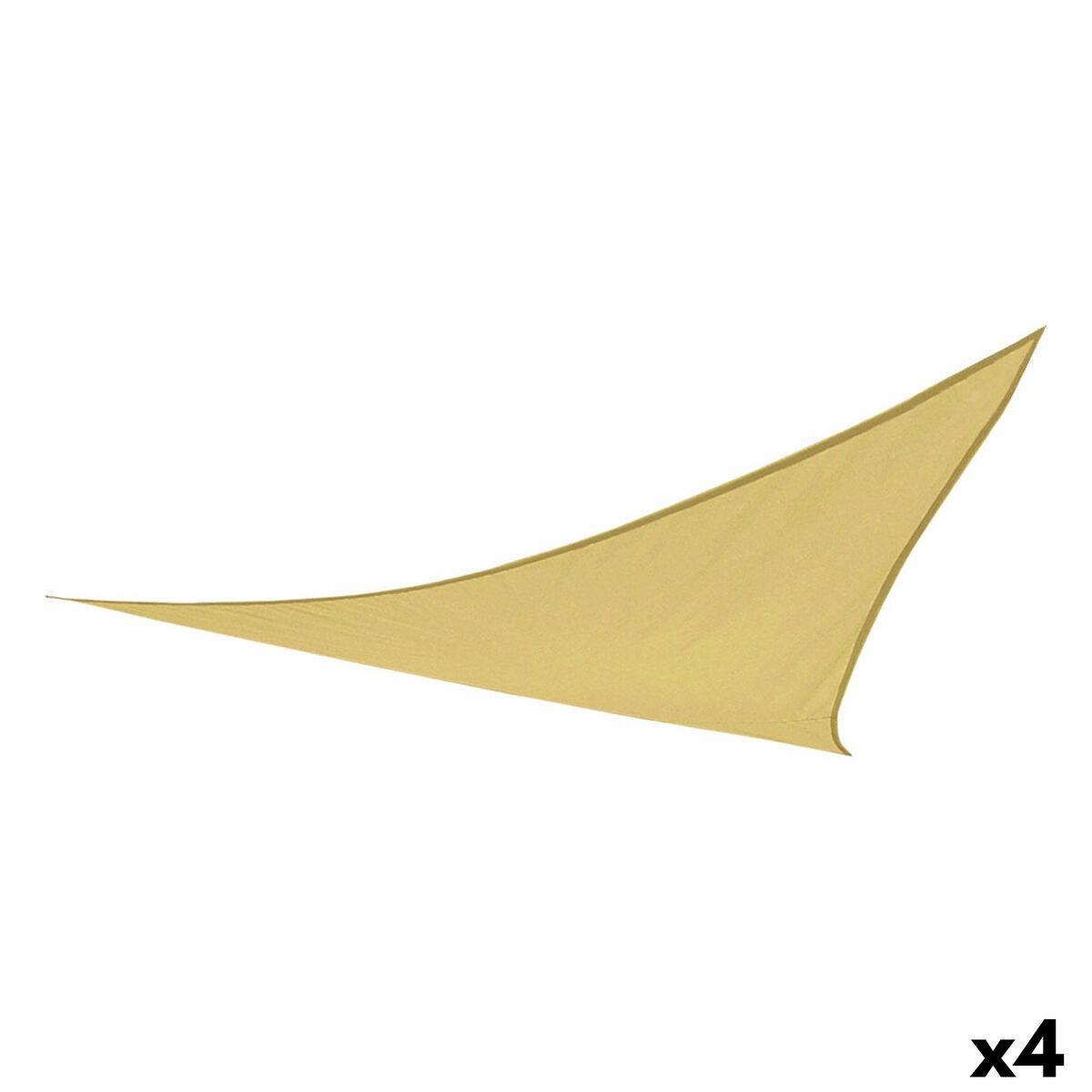 Vela de sombra Aktive Crema 500 x 0,3 x 500 cm Triangular (4 Unidades)